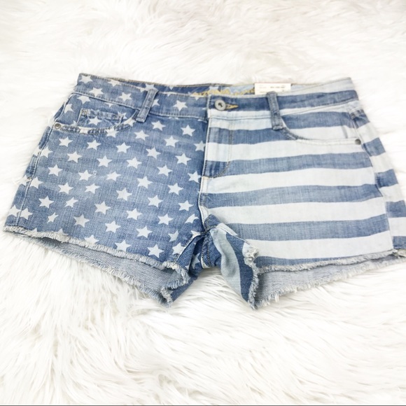 Arizona Jean Company Pants - Arizona Jean Shortie Denim Shorts American Flag 7